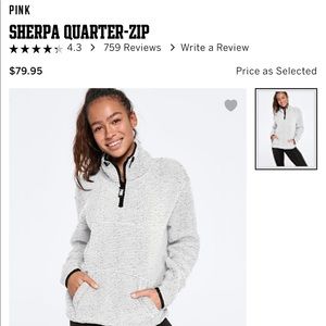 PINK SHERPA QUARTER-ZIP